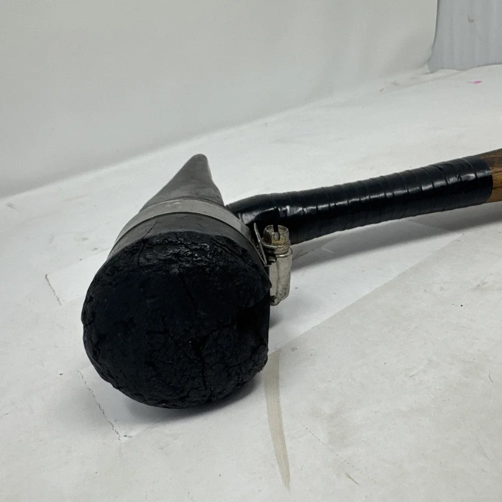 Vintage & Rare KEN TOOL‎ Tire Hammer ~ T-11-R ~ Pat. Pend. ~ Wooden Handle 15+